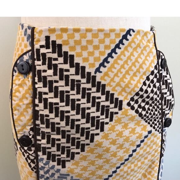 Maeve Anthropologie Womens Multi-Color Print Velvet Pencil Skirt Size 2 - Picture 3 of 7
